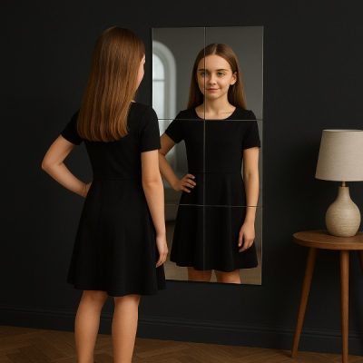 Miroirs auto-adhésifs avec clarté HD (4pcs, 30x30cm) | MIRRAZE