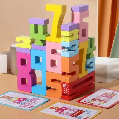 Blocs de chiffres en bois Montessori (20 pièces) | NUMBLOCK