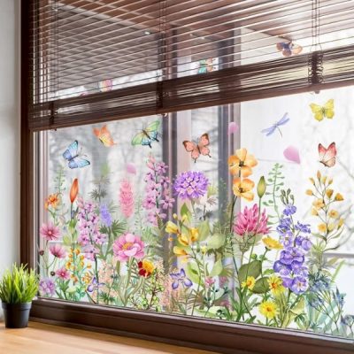 Autocollant de fenêtre floral éclatant | FLORASTIK