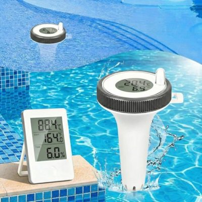 Thermomètre de piscine sans fil - Portée 60 m, IP67, Affichage intérieur | POOLMETER