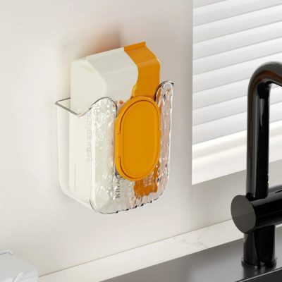 Distributeur de lingettes humides peu encombrant - montage mural, sans perçage | WIPBOX