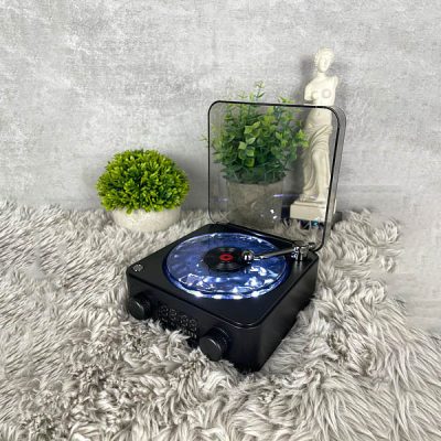 Haut-parleur Bluetooth rétro avec projecteur de vagues océaniques (14 x 15 cm) | VIVAPLAY