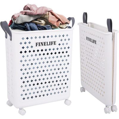 Panier à linge pliable à roulettes | BASKVORA