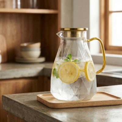 Carafe en verre à motif diamant | DIAPOUR