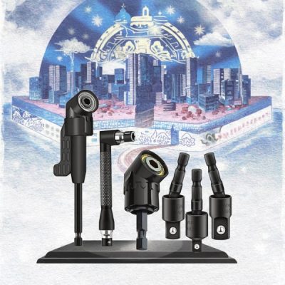 Adaptateur de perceuse à angle droit (6 pcs/ensemble) | EZADAPT