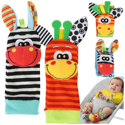 Chaussettes et bracelets à hochet sensoriels | BIBIBUD