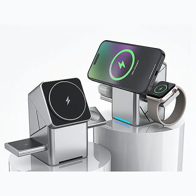 Chargeur sans fil triple compact | TRICHARGY