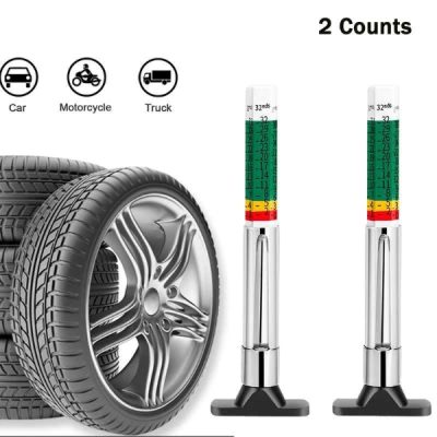 Jauge de profondeur de sculpture des pneus (2 pièces) | TIREMETER